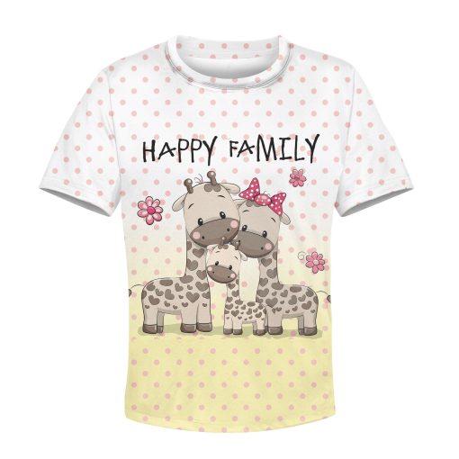 Gearhumans Happy family of giraffe Kid Custom Hoodies T-shirt Apparel 1 Happy family of giraffe Kid Custom Hoodies T-shirt Apparel HD-PET110342K kid 3D apparel Kid T-Shirt XS