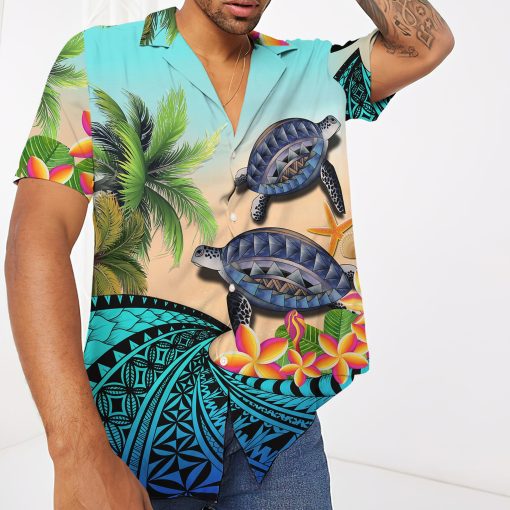 Gearhumans 3D Turtle Coconut Hawaii Shirt