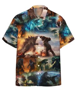 Gearhumans 3D Godzilla vs Kong Hawaii shirt