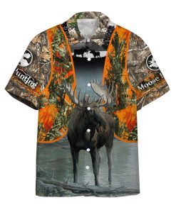 Gearhumans 3D Moose Hunting Hawaii Shirt
