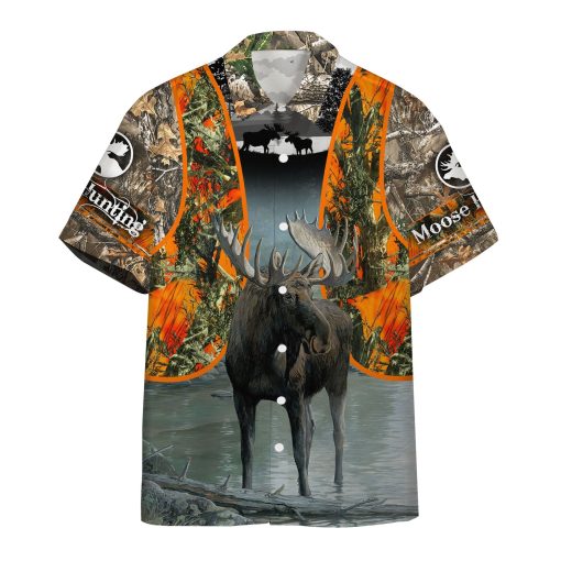 Gearhumans 3D Moose Hunting Hawaii Shirt