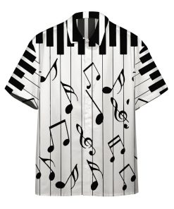 Gearhumans 3D Music Piano Hawaii Shirt