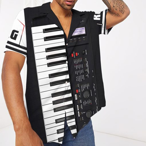 Gearhumans 3D Keyboard Piano Hawaii Shirt - Image 3