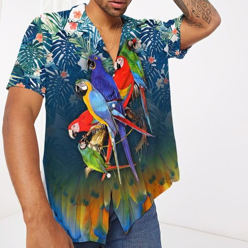 Gearhumans 3D Parrot Tropical Hawaii Shirt