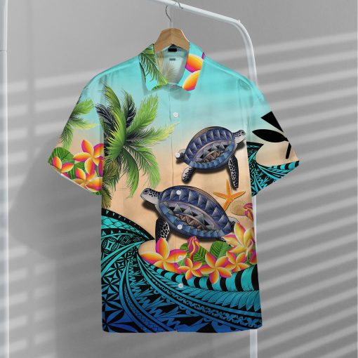 Gearhumans 3D Turtle Coconut Hawaii Shirt