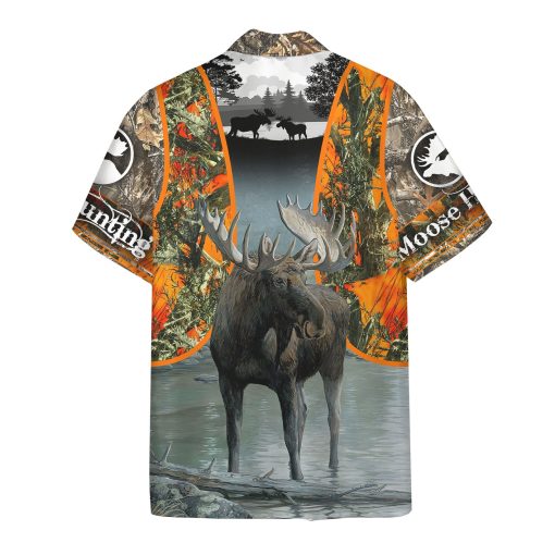 Gearhumans 3D Moose Hunting Hawaii Shirt