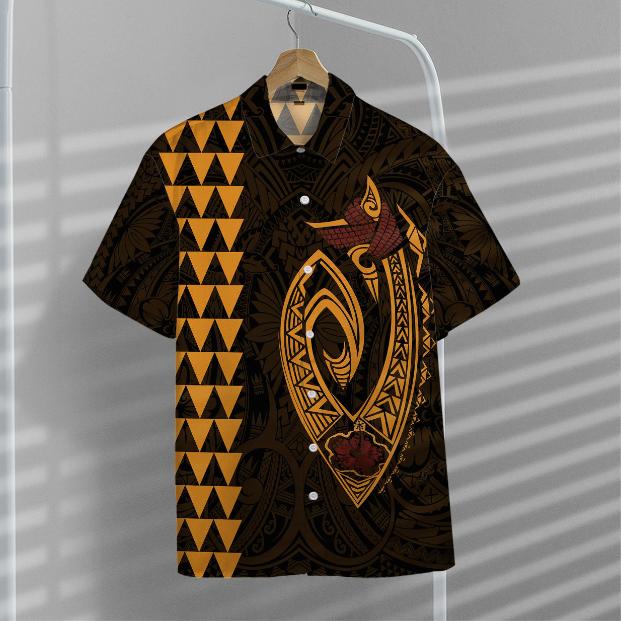 Gearhumans 3D Yellow Fish Hook Hawaii Shirt 5 Gearhumans 3D Yellow Fish Hook Hawaii Shirt - Image 5