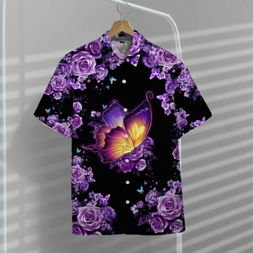 Gearhumans 3D Purple Hippie Hawaii Shirt