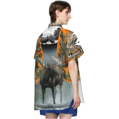Gearhumans 3D Moose Hunting Hawaii Shirt