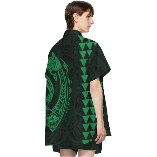 Gearhumans 3D Green Fish Hook Hawaii Shirt