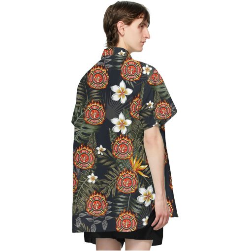 Gearhumans 3D Firefighter Tropical Hawaii Shirt
