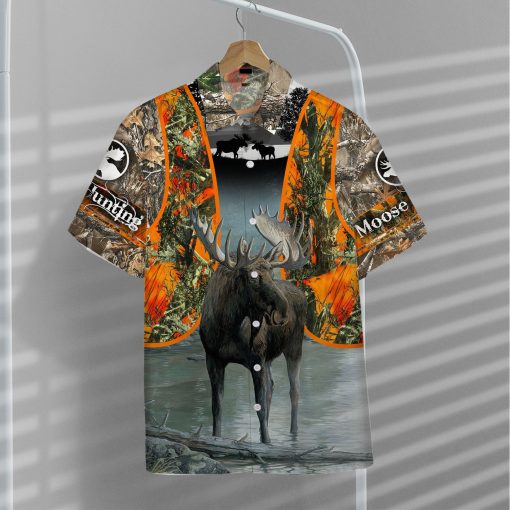 Gearhumans 3D Moose Hunting Hawaii Shirt