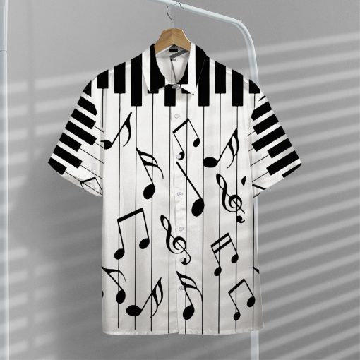 Gearhumans 3D Music Piano Hawaii Shirt
