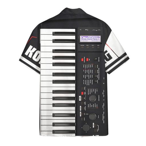 Gearhumans 3D Keyboard Piano Hawaii Shirt - Image 2