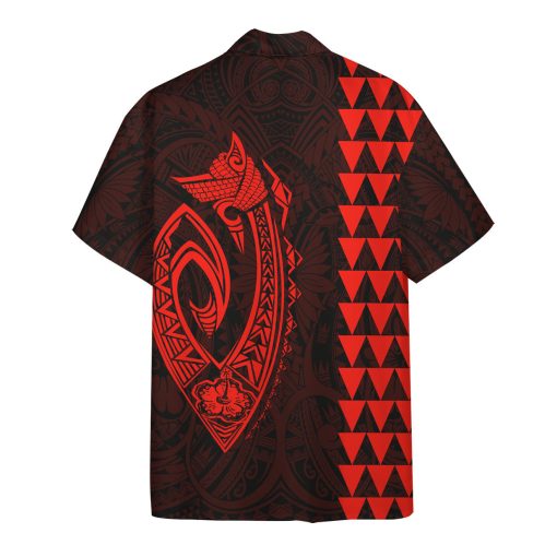 Gearhumans 3D Red Fish Hook Hawaii Shirt