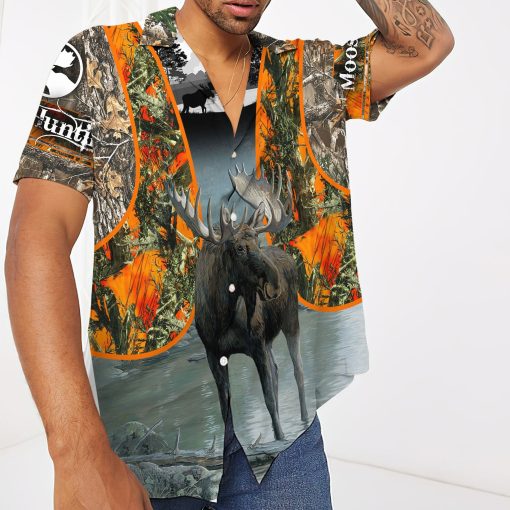 Gearhumans 3D Moose Hunting Hawaii Shirt