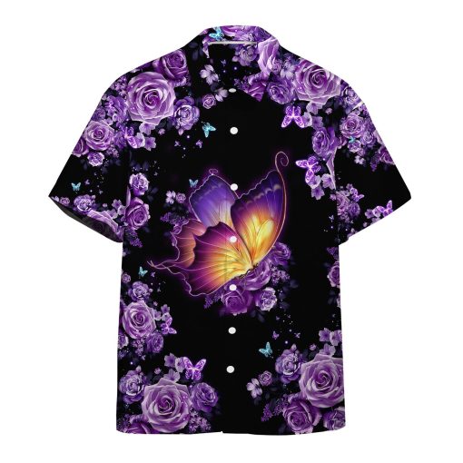 Gearhumans 3D Purple Hippie Hawaii Shirt