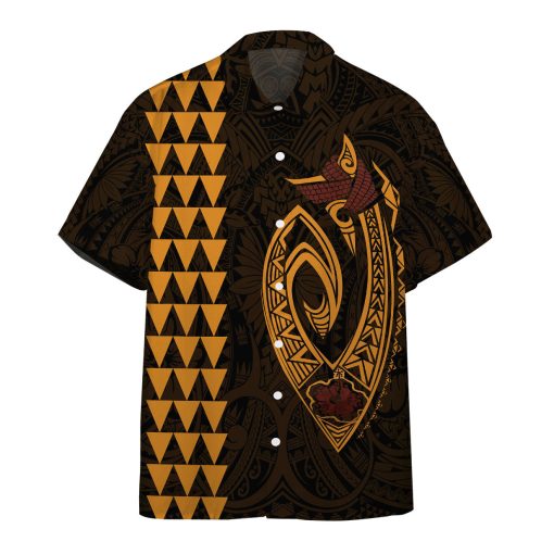 Gearhumans 3D Yellow Fish Hook Hawaii Shirt 7 Gearhumans 3D Yellow Fish Hook Hawaii Shirt