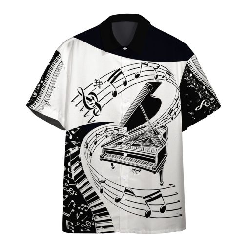 Gearhumans 3D Piano Hawaii Shirt