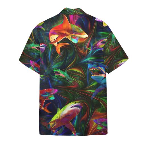 Gearhumans 3D Colorful Shark Hawaii Shirt 8 Gearhumans 3D Colorful Shark Hawaii Shirt