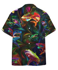 Gearhumans 3D Colorful Shark Hawaii Shirt