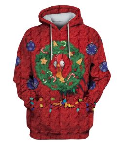 heihei chicken in christmas day Custom T-shirt - Hoodies Apparel HD-UGL110218 3D Custom Fleece Hoodies Hoodie S 