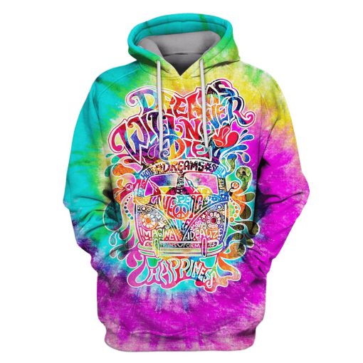Hippie Happy Hoodies - T-Shirts Apparel HP110139 3D Custom Fleece Hoodies Hoodie S
