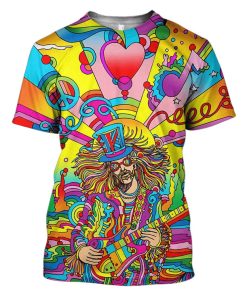 Hippie Musician Hoodies - T-Shirts Apparel HP110138 3D Custom Fleece Hoodies T-Shirt S 