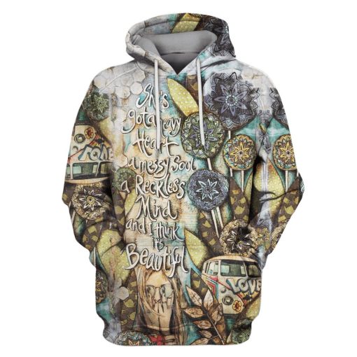 Hippie Quote Hoodies - T-Shirts Apparel HP110133 3D Custom Fleece Hoodies Hoodie S