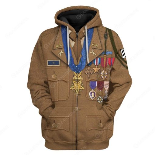 Hoodie Custom Audie Murphy Apparel HD-DT2391901 3D Custom Fleece Hoodies Zip Hoodie S
