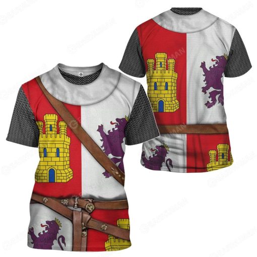 Hoodie Custom Castile And Le??n Armor Apparel H15109 3D Custom Fleece Hoodies