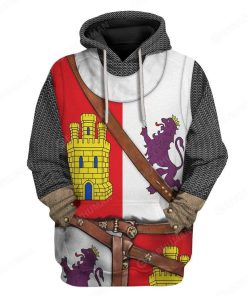 Hoodie Custom Castile And Le??n Armor Apparel H15109 3D Custom Fleece Hoodies Hoodie S 