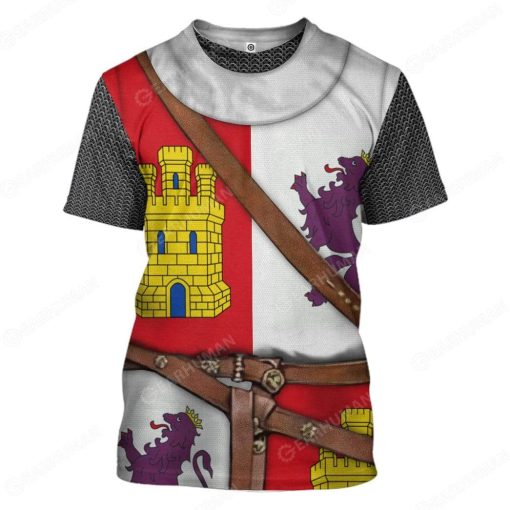 Hoodie Custom Castile And Le??n Armor Apparel H15109 3D Custom Fleece Hoodies T-Shirt S