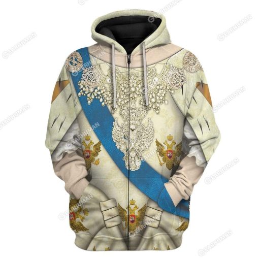 Hoodie Custom Catherine The Great Apparel HD-DT30101908 3D Custom Fleece Hoodies Zip Hoodie S