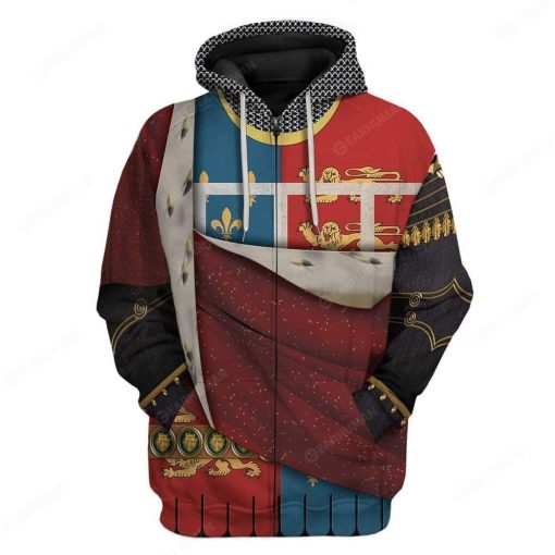 Hoodie Custom Edward IV of England Apparel HD-AT30101910 3D Custom Fleece Hoodies Zip Hoodie S