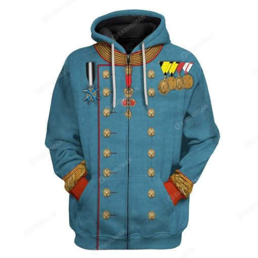 Hoodie Custom Franz Joseph I of Austria Apparel HD-AT14101915 3D Custom Fleece Hoodies Zip Hoodie S