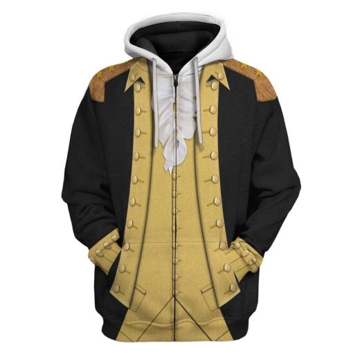 Hoodie Custom George Washington T-shirt - Hoodies - Sweater Apparel HD-GH1106169 3D Custom Fleece Hoodies Zip Hoodie S