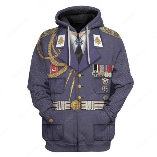 Hoodie Custom Hermann Goering Apparel HD-TT3091902 3D Custom Fleece Hoodies Zip Hoodie S