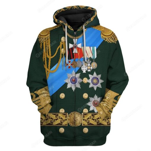 Hoodie Custom Nicholas II Apparel HD-TT2391904 3D Custom Fleece Hoodies Zip Hoodie S