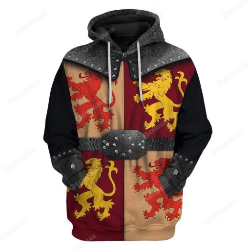 Hoodie Custom Owain Glynd�‘r Apparel HD-AT14101906 3D Custom Fleece Hoodies Zip Hoodie S