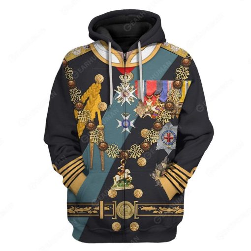 Hoodie Custom Prince Charles Apparel HD-AT04101903 3D Custom Fleece Hoodies Zip Hoodie S