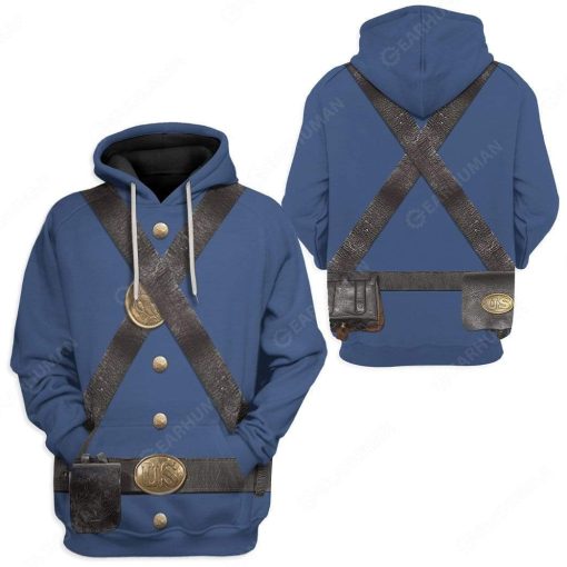 Hoodie Custom Union Infantry Uniform in Civil War Apparel HD-TA2191909 3D Custom Fleece Hoodies