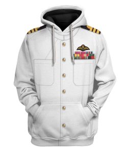 Hoodie Custom White Uniforms Of The Royal Navy Apparel HD-AT15101901 3D Custom Fleece Hoodies Hoodie S 