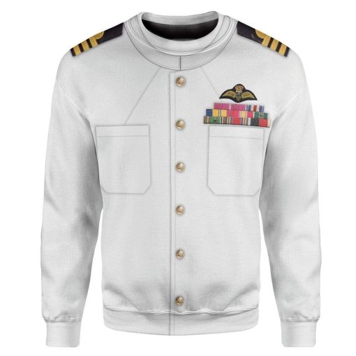 Hoodie Custom White Uniforms Of The Royal Navy Apparel HD-AT15101901 3D Custom Fleece Hoodies Long Sleeve S