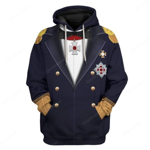 Hoodie Custom Wilhelm von Tegetthoff Apparel HD-AT14101916 3D Custom Fleece Hoodies Hoodie S