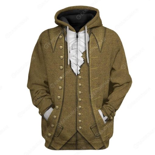 Hoodie John Adams Custom Apparel HD-DT0491927 3D Custom Fleece Hoodies Zip Hoodie S