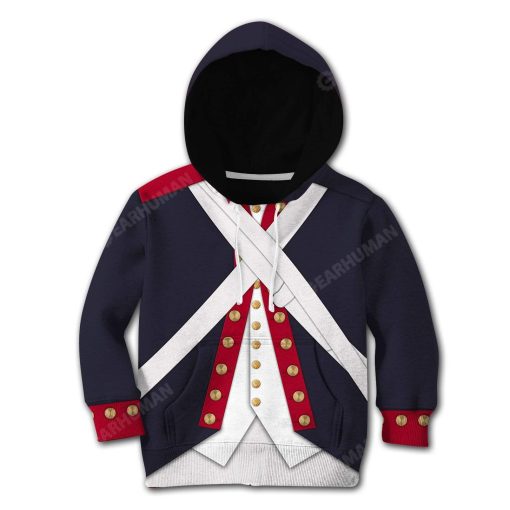 Hoodie Kid Continental Army Apparel HD-DT2791908K Kid 3D Apparel Kid Hoodie 2XS