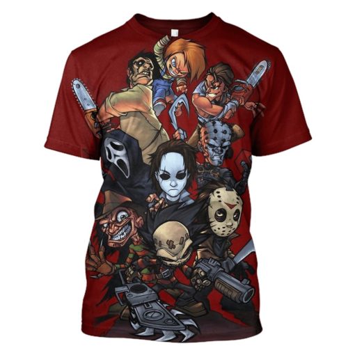 Horror Movie Slashers Hoodies - T-Shirts Apparel MV110112 3D Custom Fleece Hoodies T-Shirt S