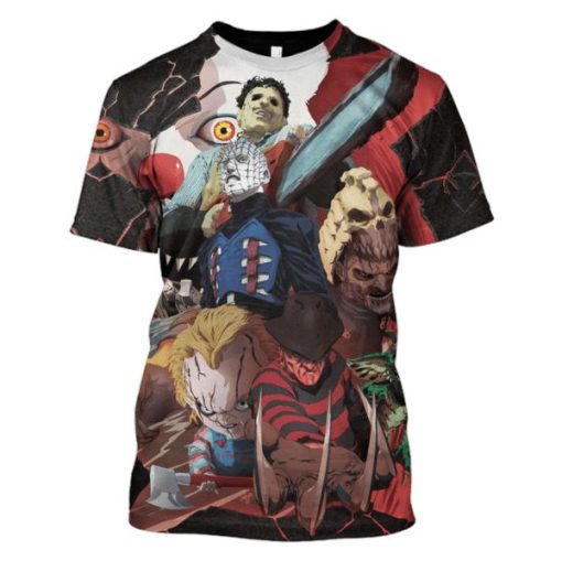 Horror Movie Villains Hoodies - T-Shirts Apparel MV110178 3D Custom Fleece Hoodies T-Shirt S