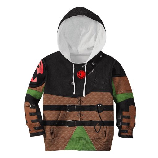HOW TO TRAIN YOUR DRAGON HICCUP Kid Custom Hoodies T-shirt Apparel HD-GH110527K kid 3D apparel Kid Hoodie S/6-8